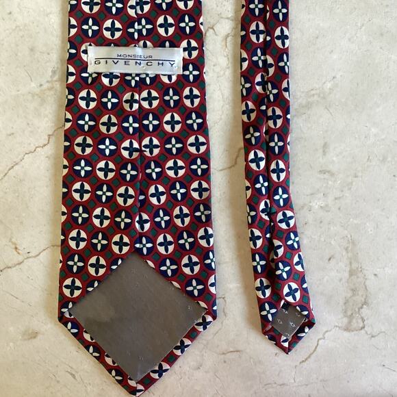 Givenchy + Dior Men’s Vintage Designer Tie Lot of 2, Silk Wedding Classic Luxury - Picture 4 of 11